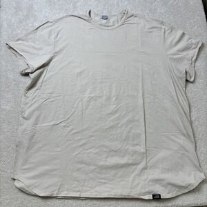 One Bone Shirt Men's Size 5 6XL Short Sleeve Beige Tee Cotton Blend